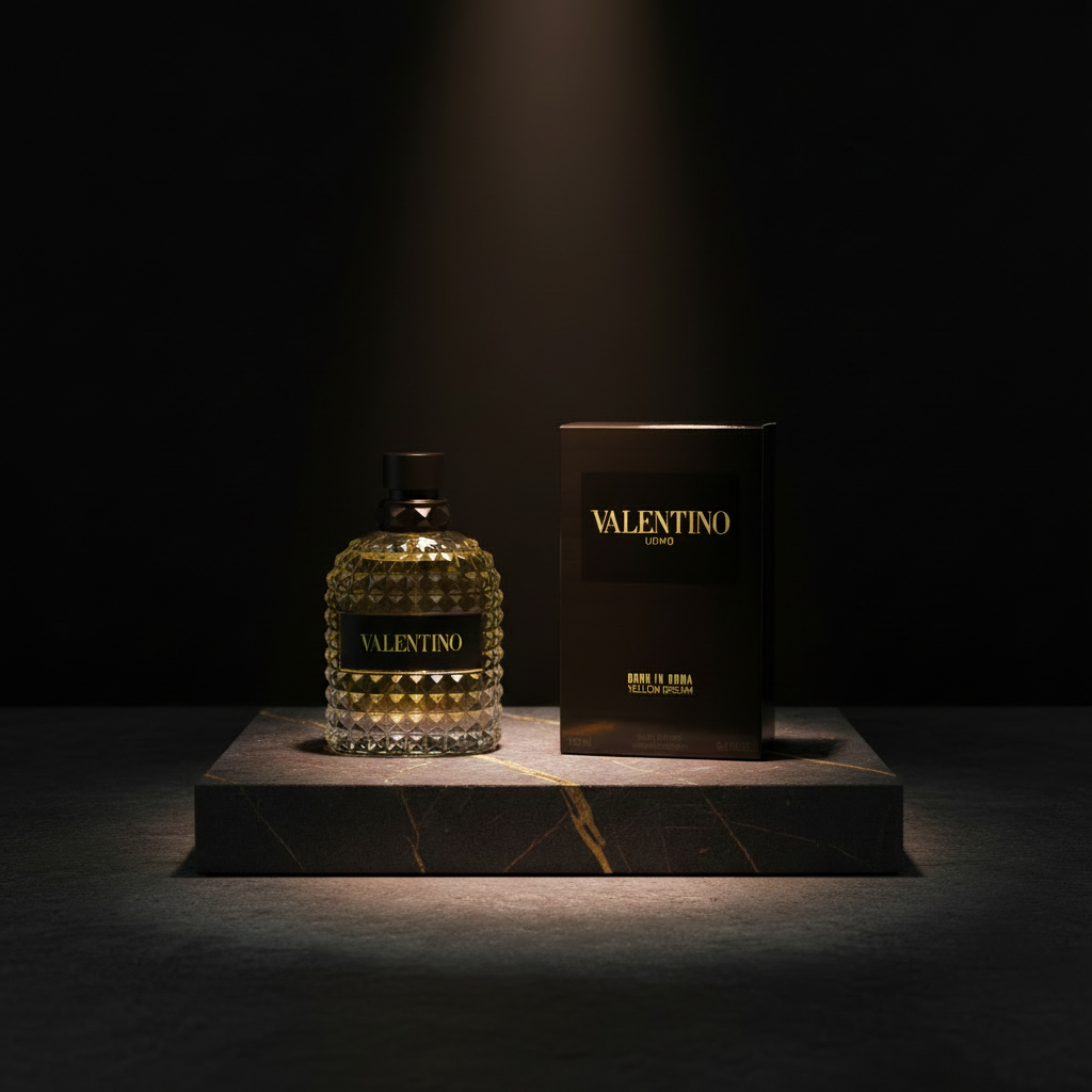Valentino Uomo Born in Roma Yellow Dream EDT luxury product shot